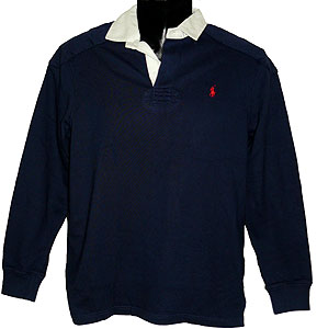 Polo - Plain Navy Rugby Shirt