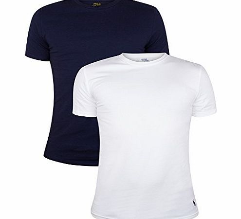 Polo Ralph Lauren Mens 2 Pack Crew T-Shirts, Multicoloured, Medium