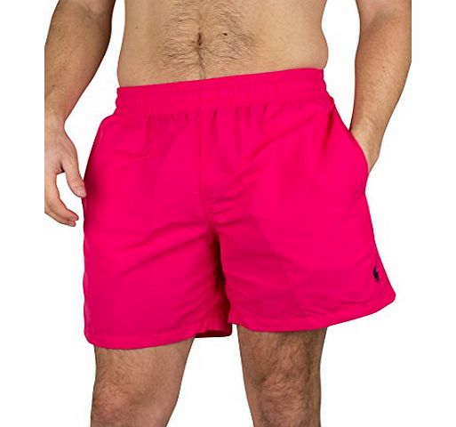 Ralph Lauren Polo Ralph Lauren Mens Hawaiian Boxer Swim Shorts, Pink, Small