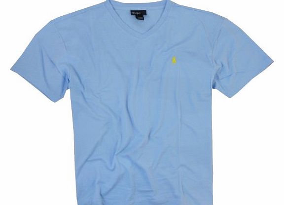 Ralph Lauren Polo Ralph Lauren Mens V-Neck T-Shirt, Elite Blue, Medium