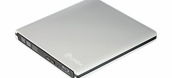 Ramozz QUMOX New Silver USB 3.0 External 3D Blu-Ray Burner Writer BD-RE DVD RW Drive