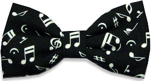 Music Notes Bow Tie