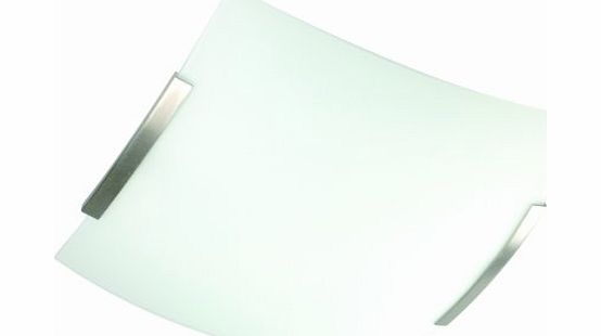Siera 3000.007 60 Watt Ranex Siera Indoor Metal and Glass Ceiling Light for Bathrooms, Halls, Kitchens, Landings and Toilets