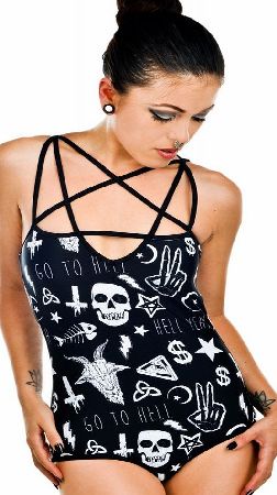 Rat Baby Go To H**l Pentagram Swimsuit WSWPE-R-HELL