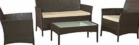 Rattan Garden Furniture Set Table Chair and Sofa Black RATTAN Conservatory, Patio Garden
