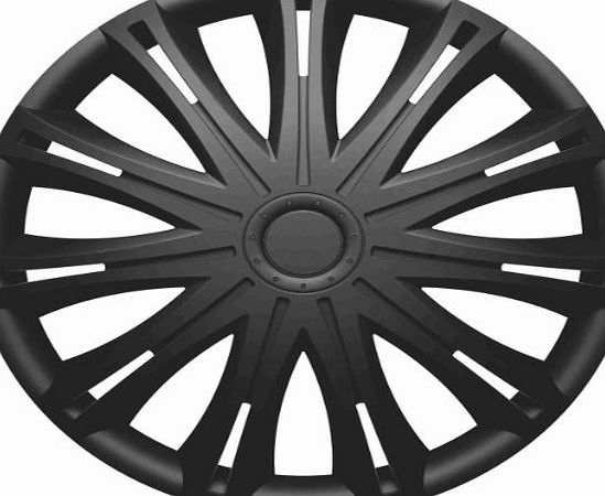 RAU 560.18 Wheel Cover Hubcap Spark suitable for all common 14 Inches Steel Wheel, Black - Car Wheel Trims (Set of 4)