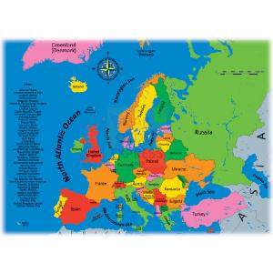 100 Piece XXL Map Of Europe Jigsaw Puzzle