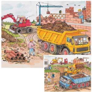 Ravensburger At the Building Site 2 x 20 Piece Jigsaw Puzzles