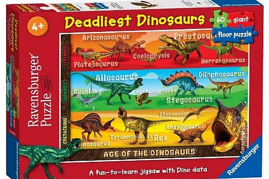 Ravensburger Deadliest Dinosaurs Giant Floor Puzzle (60 Pieces)