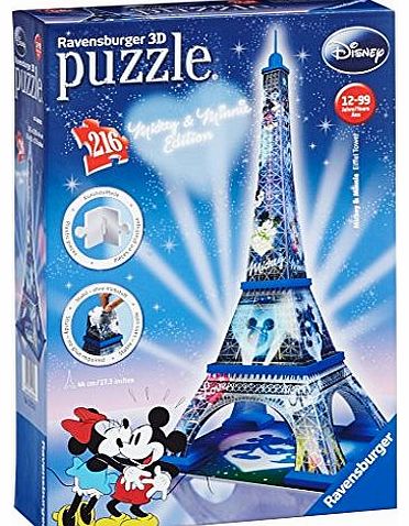Ravensburger Mickey and Minnie Eiffel Tower 3D Puzzle (216 Pieces)