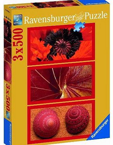 Ravensburger Natural Impressions Jigsaw Puzzles (Red, 3 x 500 Pieces)