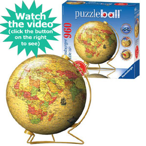 Ravensburger Puzzleball World Map 960 Piece Jigsaw Puzzle