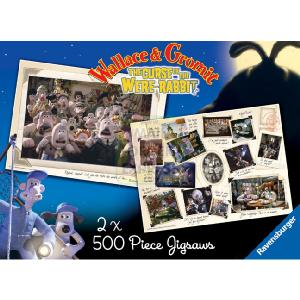 Ravensburger Wallace and Gromit 2 x 500 Piece Jigsaw Puzzles in a Box