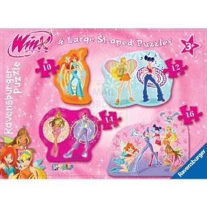Winx Club 10 12 14 and 16 Piece Shaped Jigsaw Puzzles