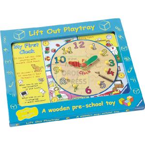 Wooden Clock Playtray-Moving