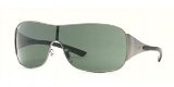 Ray Ban 3321 Sunglasses 041/71 GUNMETAL STRIPED GRAY GREEN 01/33 Extra Large