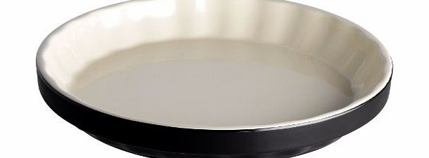 Raymond Blanc by Anolon Fluted Dish Black and Cream - 24cm