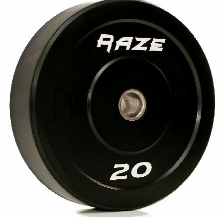 Raze 20kg Black Series Solid Rubber Olympic Plate (x1)