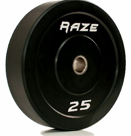 Raze 25kg Black Series Solid Rubber Olympic Plate (x1)
