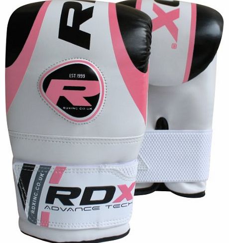 Authentic RDX Gel Bag Mitts Ladies Boxing Gloves Grappling Punch MMA Womens Pink Gym Kick
