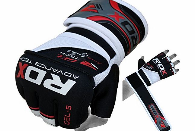 RDX Authentic RDX GEL Wraps Grappling Gloves MMA,UFC,Boxing Mitts, Small