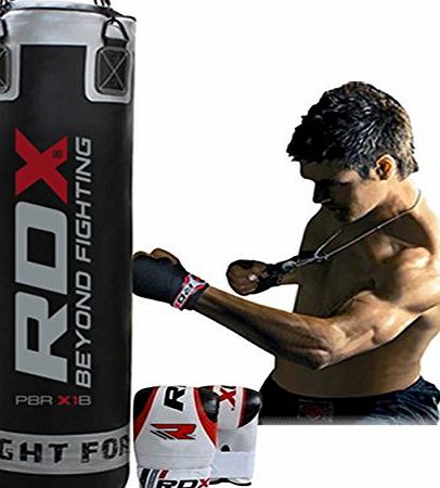 RDX Authentic RDX Heavy 5FT Punch Bag   Boxing Gloves   Chains MMA UFC Kick Punching Pad