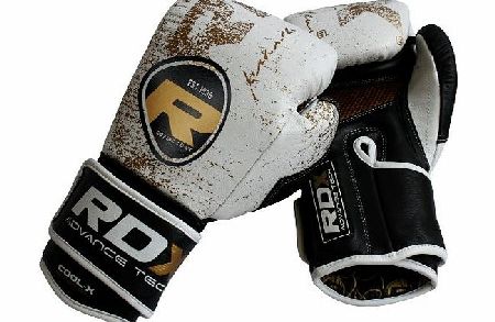 RDX Authentic RDX Leather Gel Fight Boxing Gloves Punch Bag, 10oz