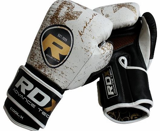 RDX Authentic RDX Leather Gel Fight Boxing Gloves Punch Bag, 12oz