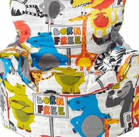 Childrens Bean Bag Chair Born Free Design Ready Filled