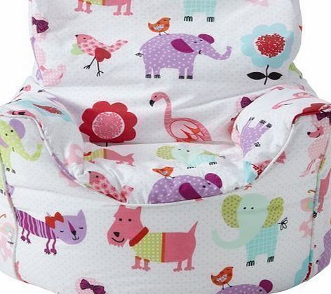 Childrens Bean Bag Chair Cute Pets Design Ready Filled