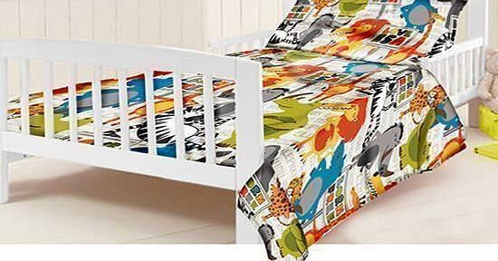 Preorder for 14/12/2014 Delivery - Childrens Junior Cot Bed Size Born Free Print Duvet Cover Set. Size: 120cm x 150cm