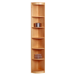 real Beech Veneer Curved End Bookcase 31W x 31D