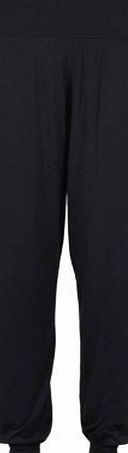 REAL LIFE FASHION LTD Womens New Long Hareem Baggy Ladies Harem Trousers Elasticated Waistband Stretch Full Leggings Pants Black Size 14 - 16 (L/XL)