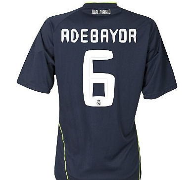 Real Madrid Adidas 2010-11 Real Madrid Away Shirt (Adebayor 6)