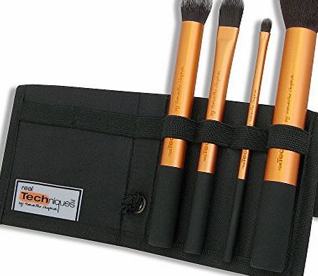 Real Techniques Core Collection Kit (Includes Detailer Brush, Pointed Foundation Brush, Buffing Brush, Contour Brush and Carrying Case w/Stand)