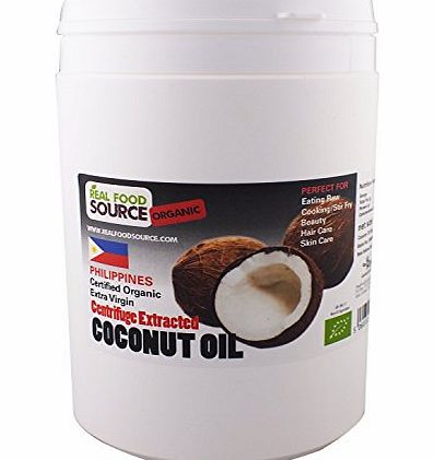 RealFoodSource Certified Organic Raw Extra Virgin Coconut Oil 1 Litre HDPE Tub (~920g)