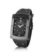 Rebecca Mens Black Stainless Steel and Rubber Strap