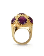 Roma Imperiale - Purple Stone Gold Plated Ring