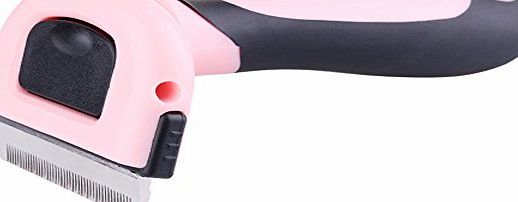 Rechel Pet Epilation Comb Deshedding Grooming Tool Fur Shedding Rake Trimmer Brush Remove Grooming Brush for Dog Cat (S)