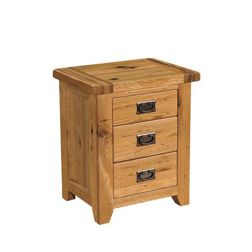 Reclaimed Oak 3 Drawer Bedside Cabinet 908.501
