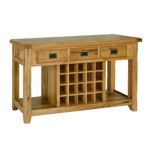 Reclaimed Oak Furniture Reclaimed Oak Console Table / Wine Rack