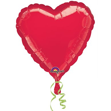 Red 18 heart foil single balloon
