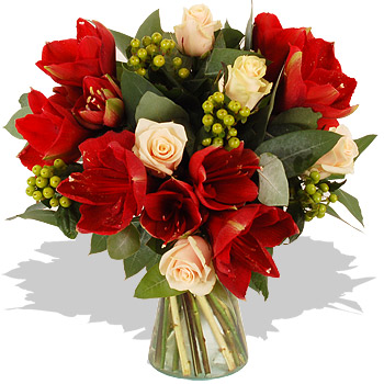 Red Amarylis Bouquet - flowers