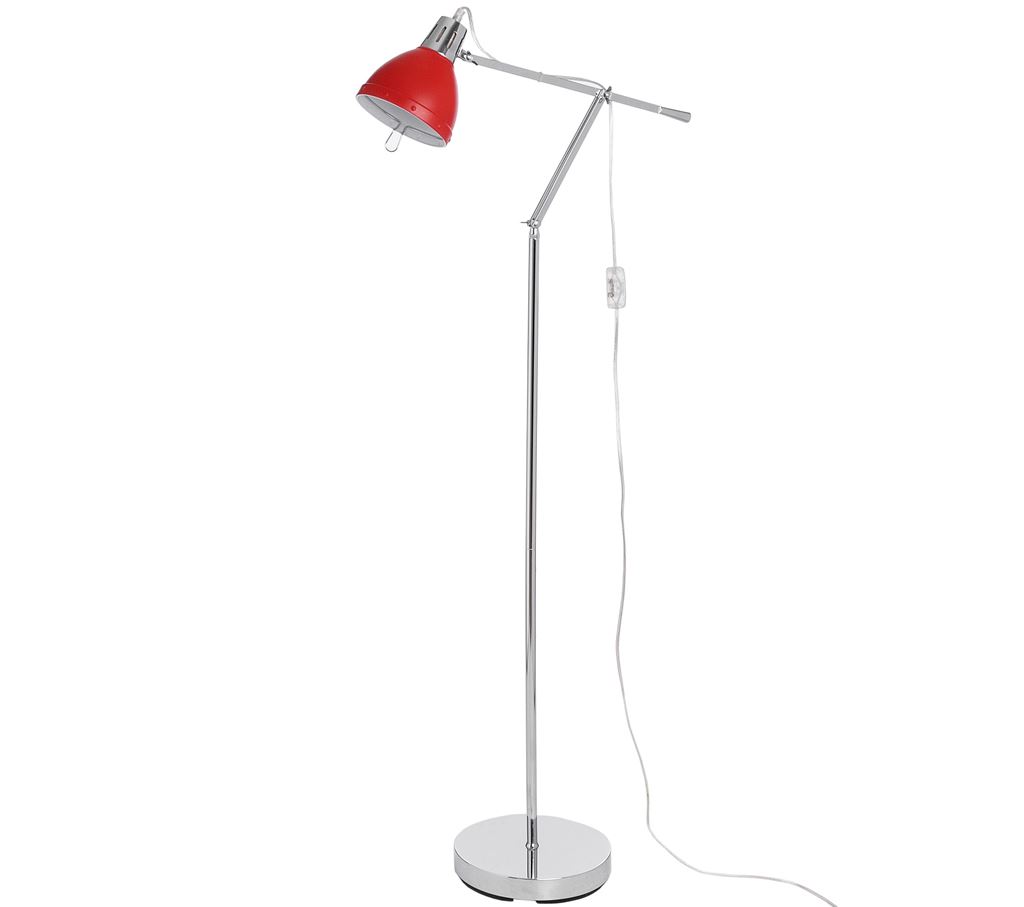 Red And Chrome Floor Lamp