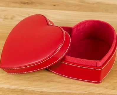 Red Heart Shaped Leather Box 4428CXP