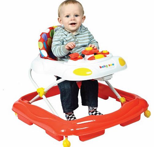 Red Kite Baby Zoo Baby Go Round With Electronic Light And Sounds Tray Baby Walker - INCLUDES 2 NOVELTY DOOR STOPPERS