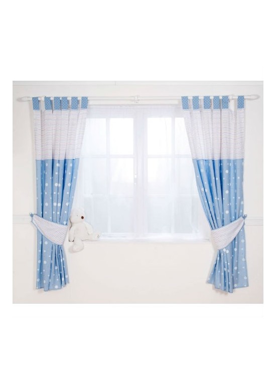 Red Kite Tab Top Curtains-Hello Ernest Blue