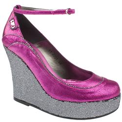 Red Or Dead Female Belle Glitter Leather Upper Evening in Pink