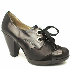Red Or Dead Female Harlequin Leather Upper Evening in Black, Tan