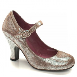 Red Or Dead Female Millie Leather Upper Evening in Silver